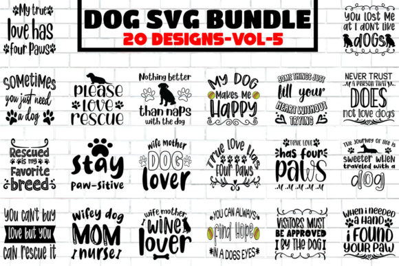 20 Dog SVG Cut Bundle-Vol-4