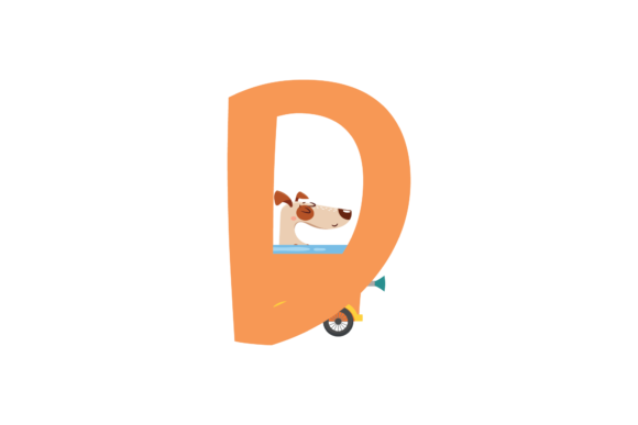 Animal Alphabet Font D - DOg Svg