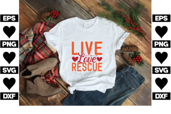 Live Love Rescue Dog SVG