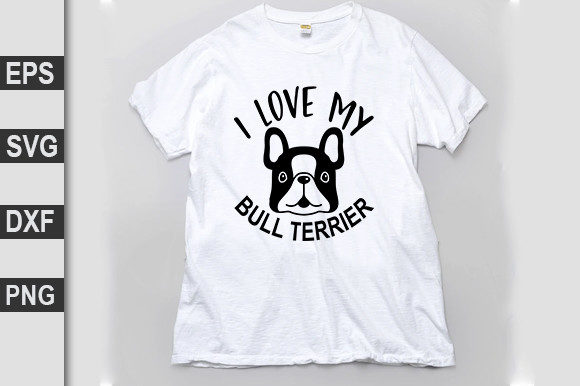 Love Your Bull Terrier Embroidery Design