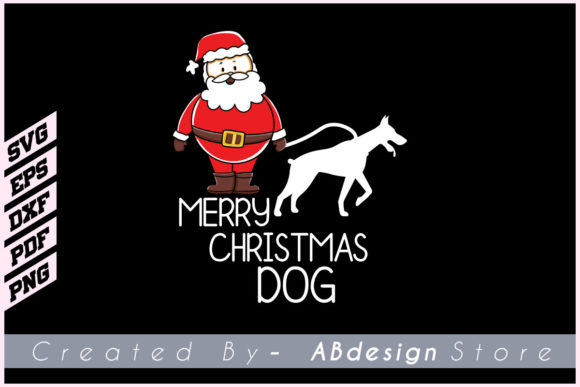 Merry Christmas Dog -Svg T Shirt Design