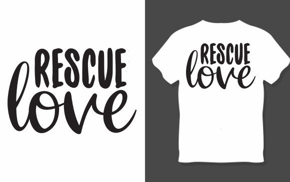 Rescue Love Dog Svg Design